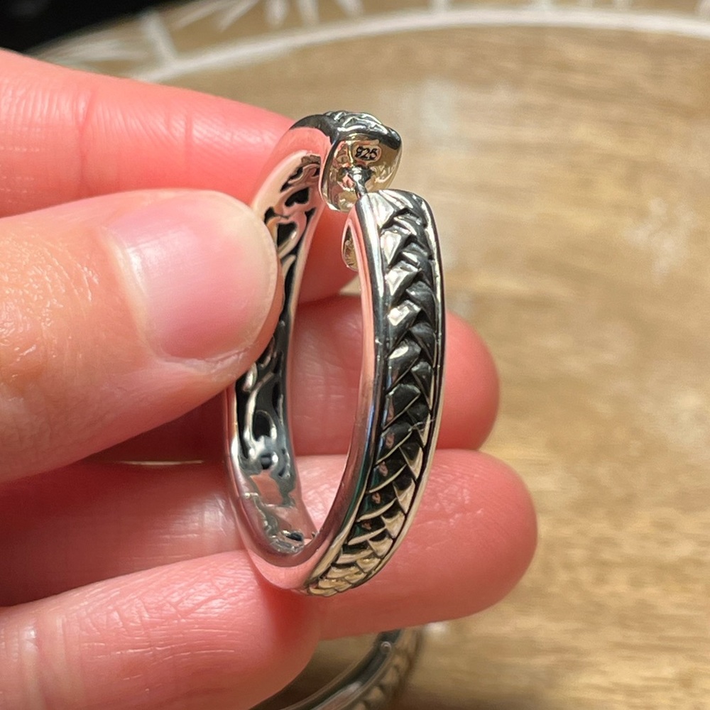*SOLD* Scott Kay Basket Weave Hoop 925 Sterling Silver Earrings - Picture 15 of 16
